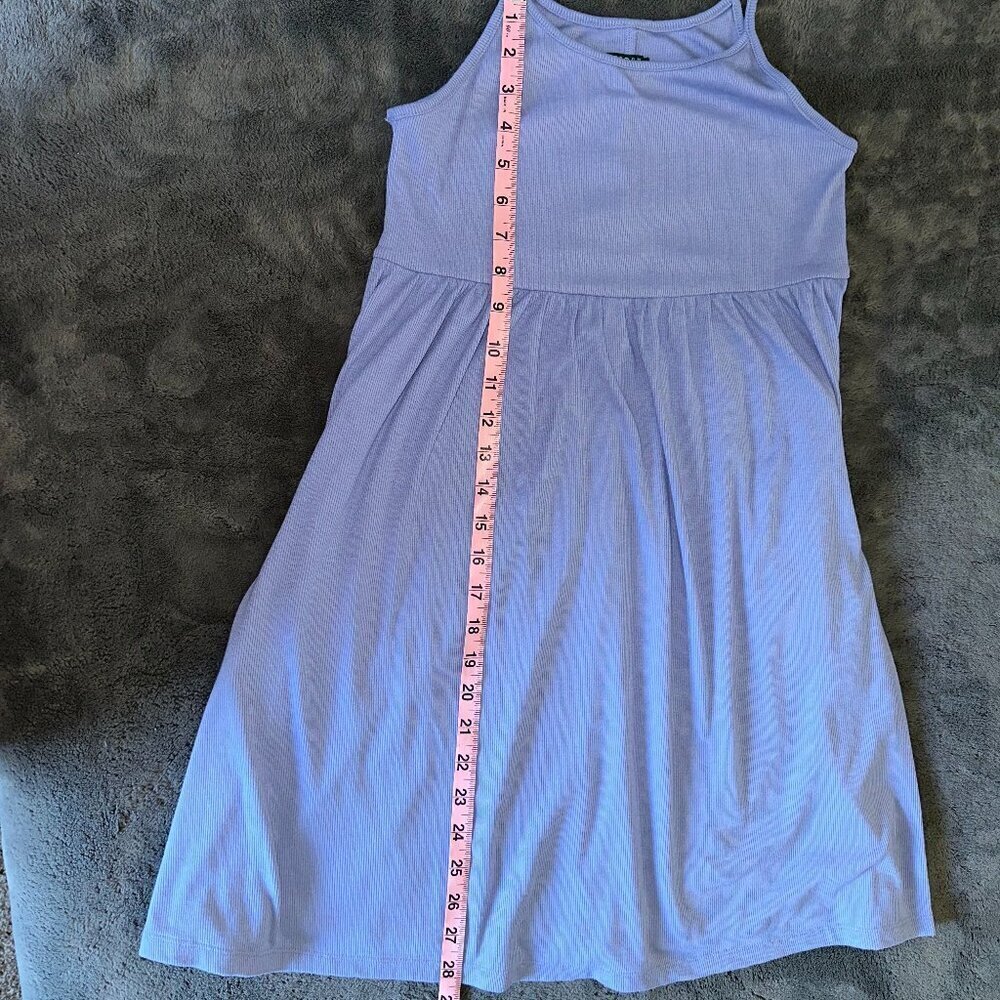 Periwinkle Spaghetti Strap Ribbed Sundress - Picture 8 of 12